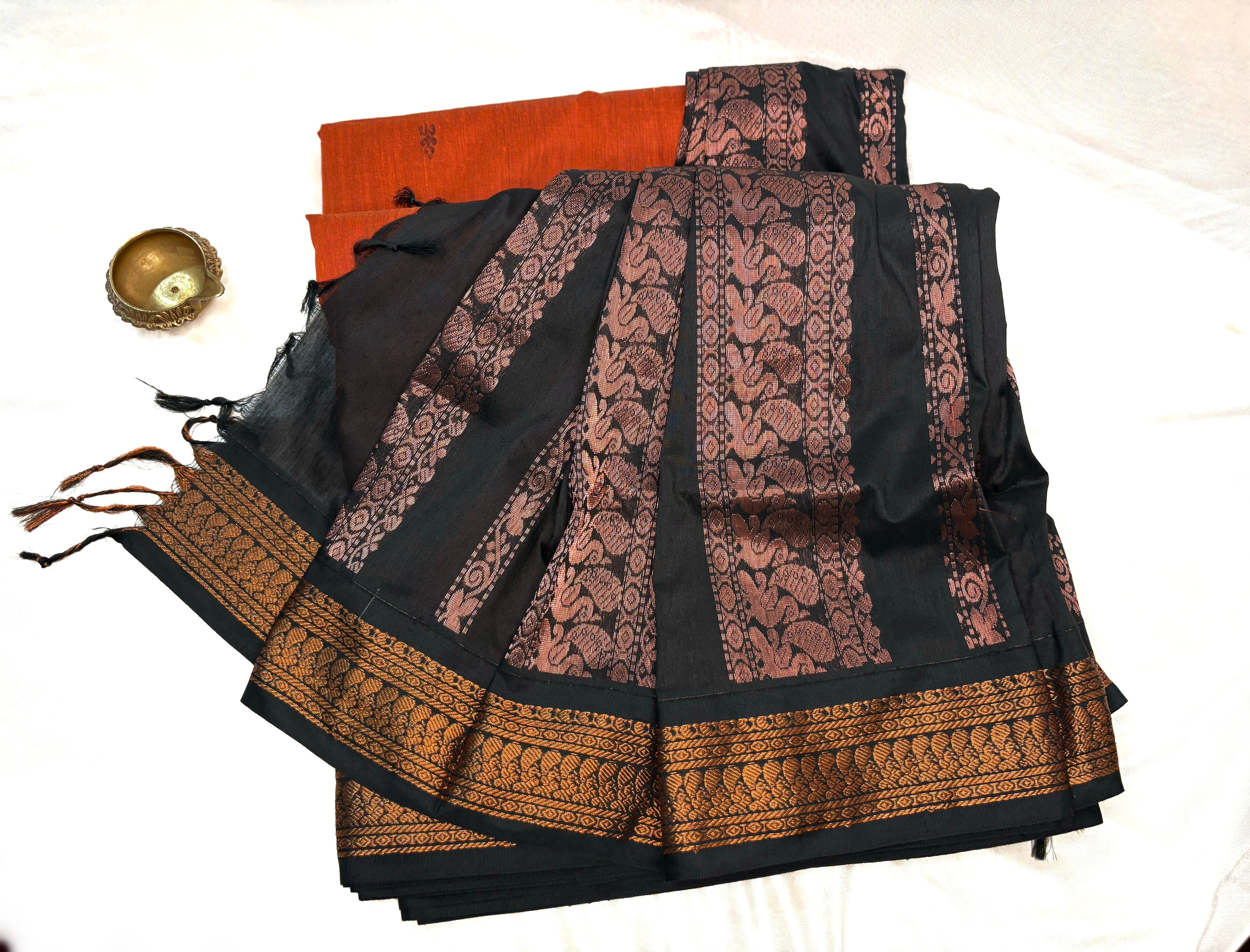 Kalayani cotton - Orange