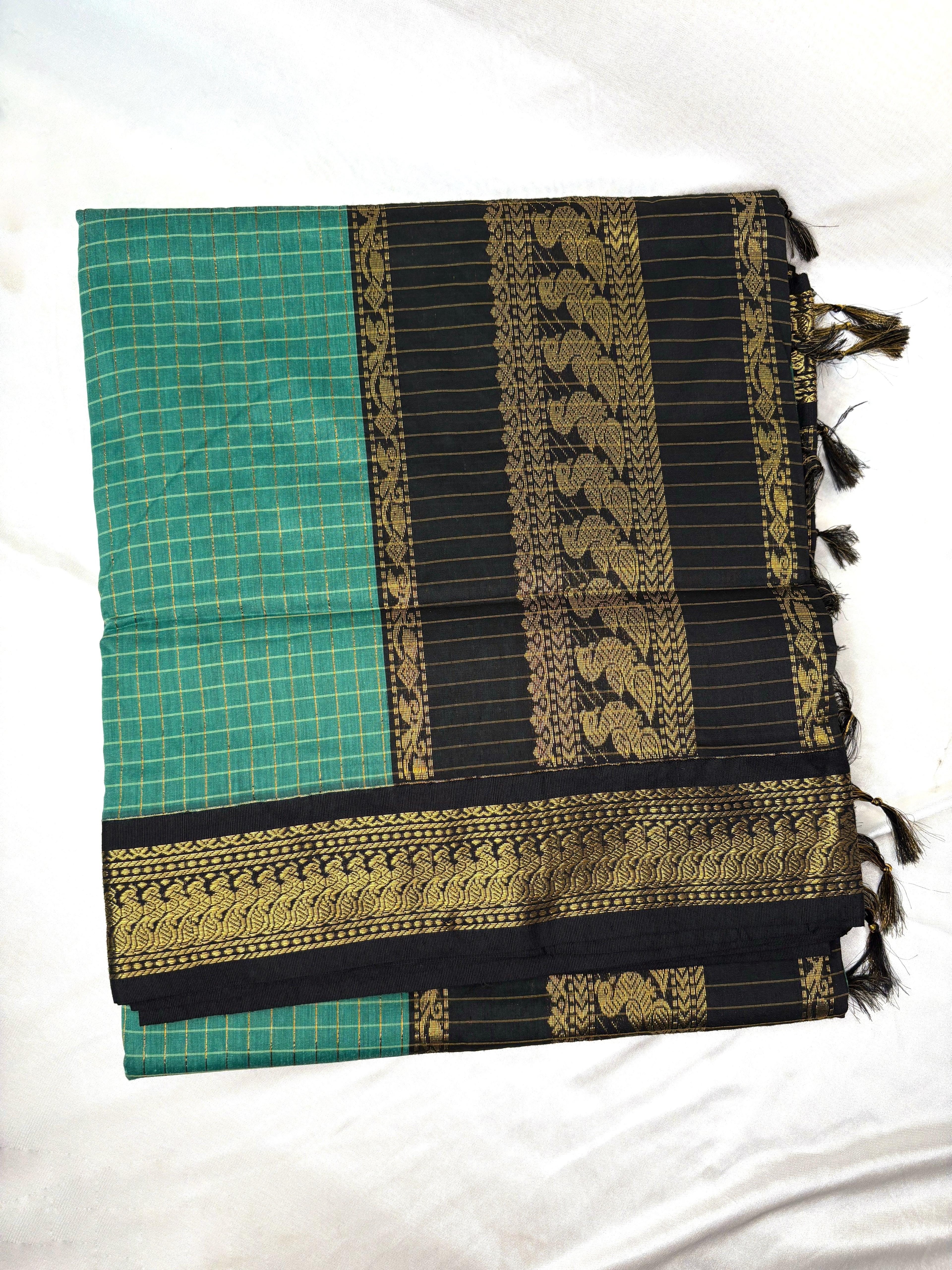 Kalayani cotton - Teal green