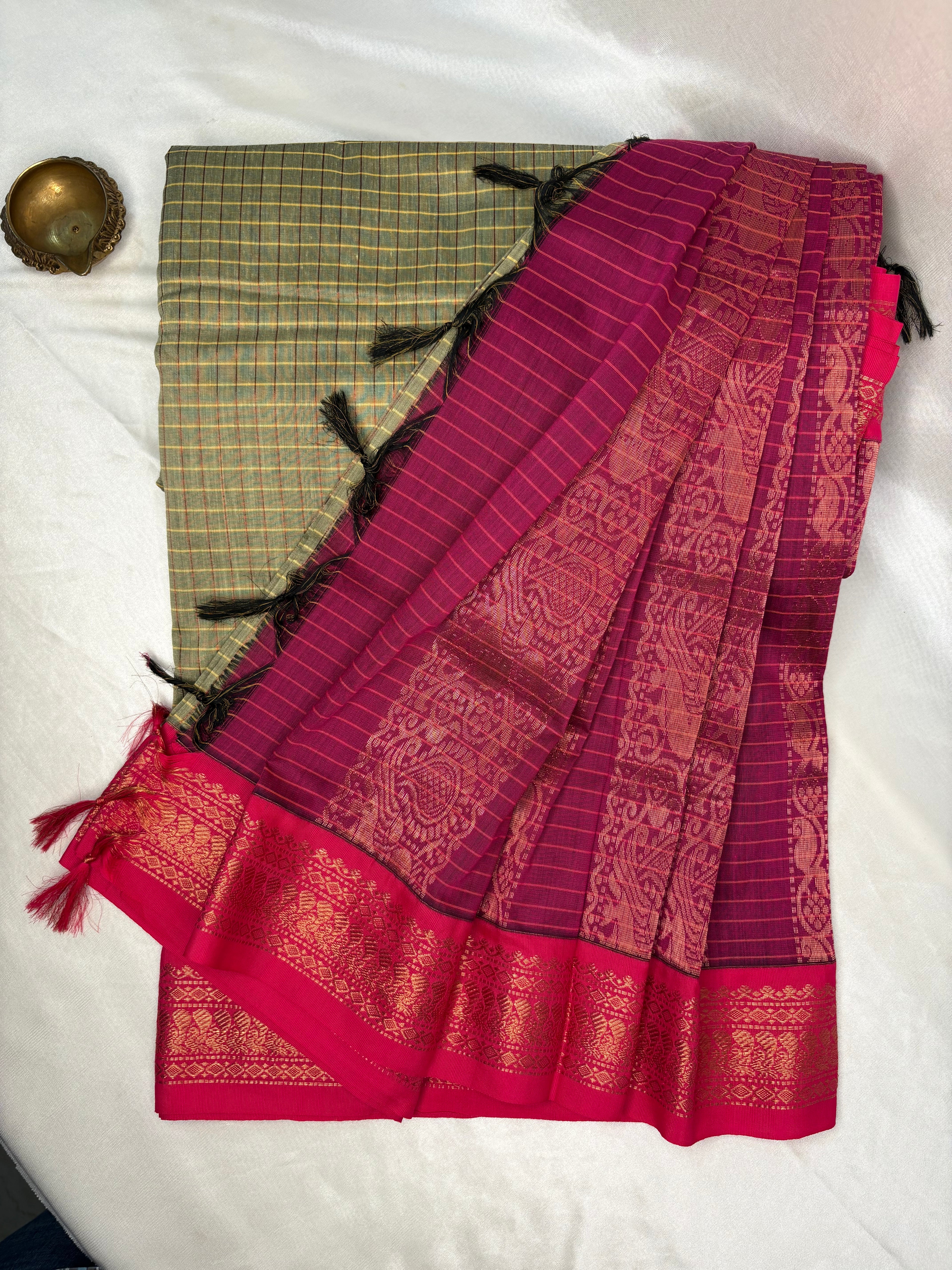 Kalayani cotton - Olive green