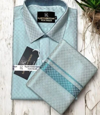 Embossed Tissue Silk - Cyan blue