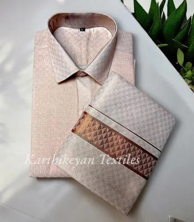 Embossed Tissue Silk - Jacquard Embossed Copper