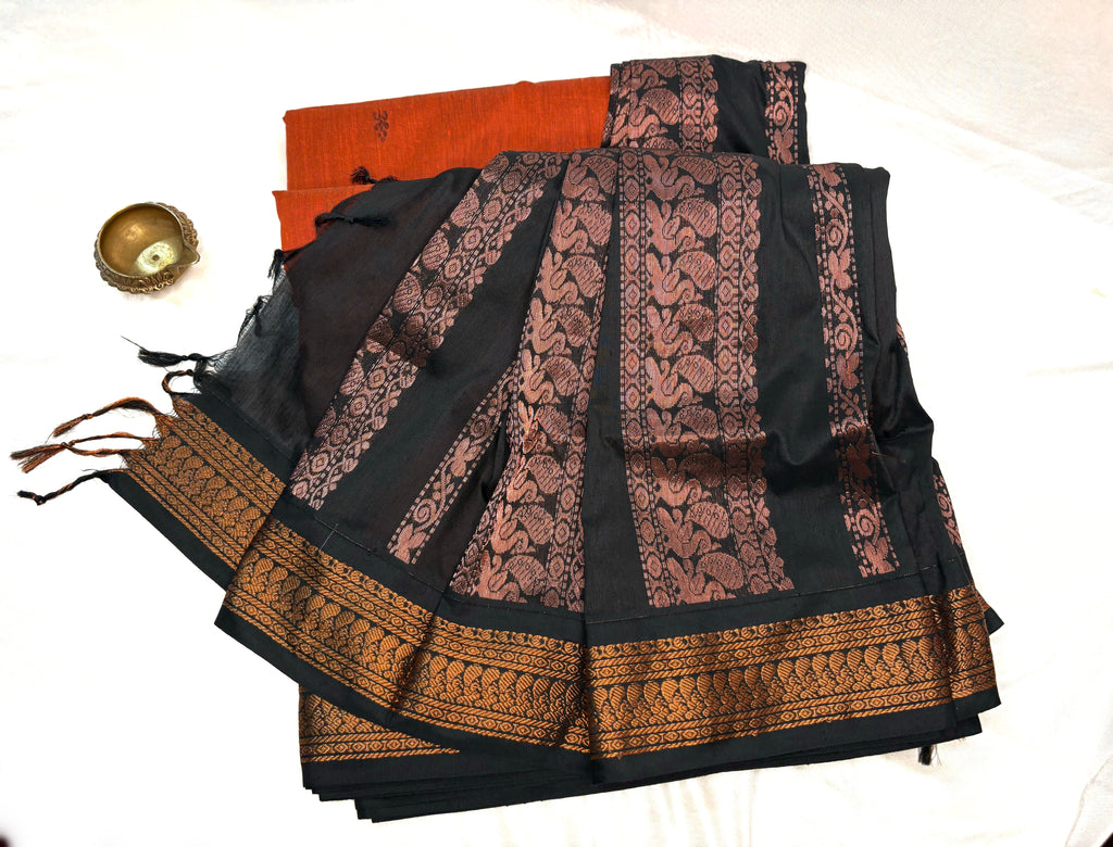 Kalayani cotton - Orange