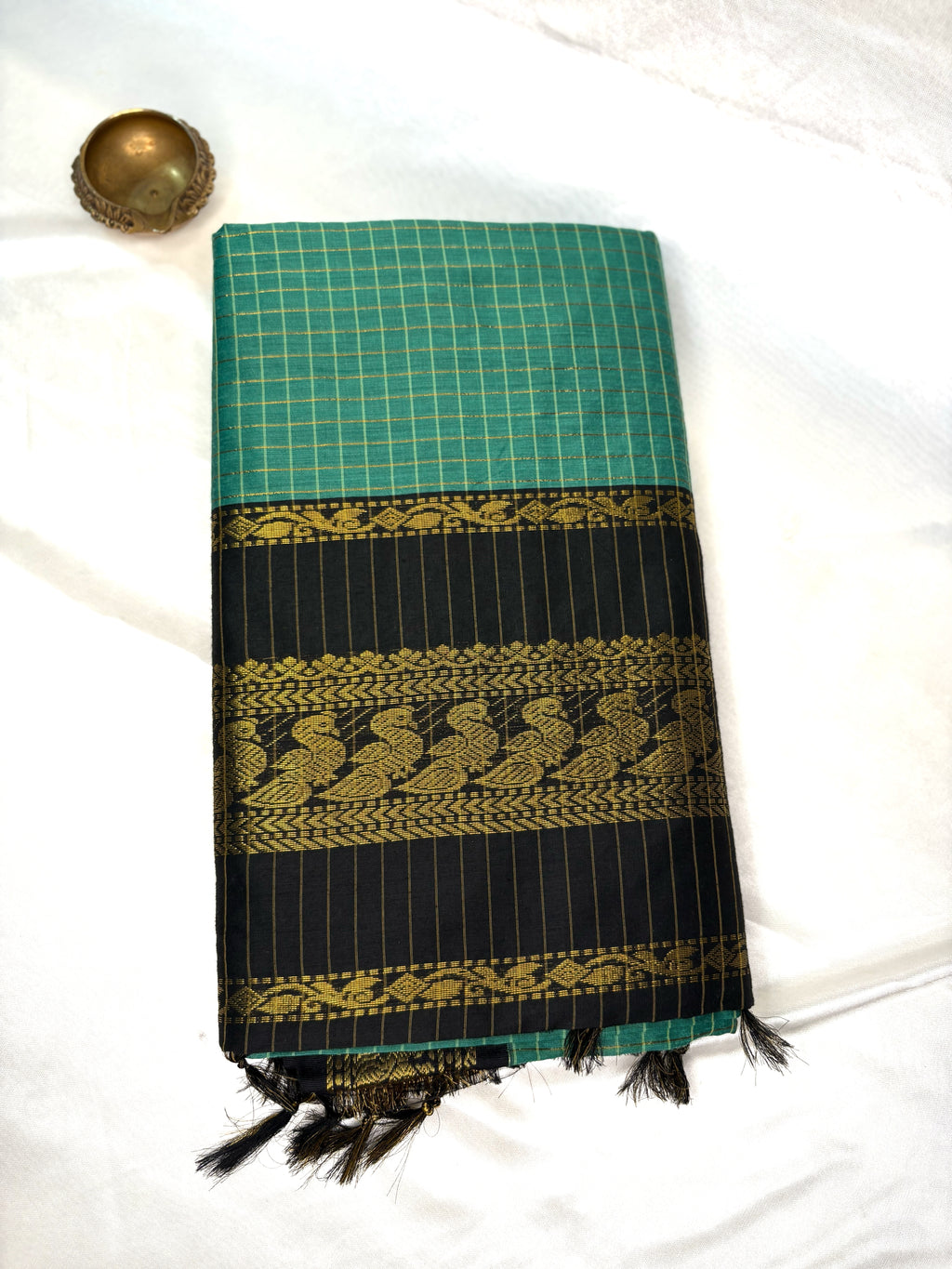 Kalayani cotton - Teal green