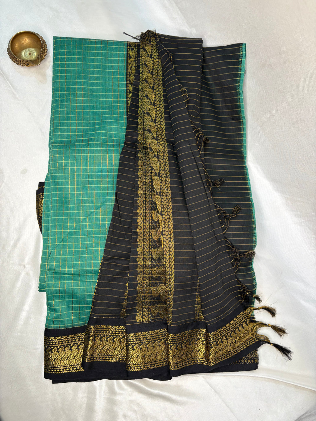 Kalayani cotton - Teal green