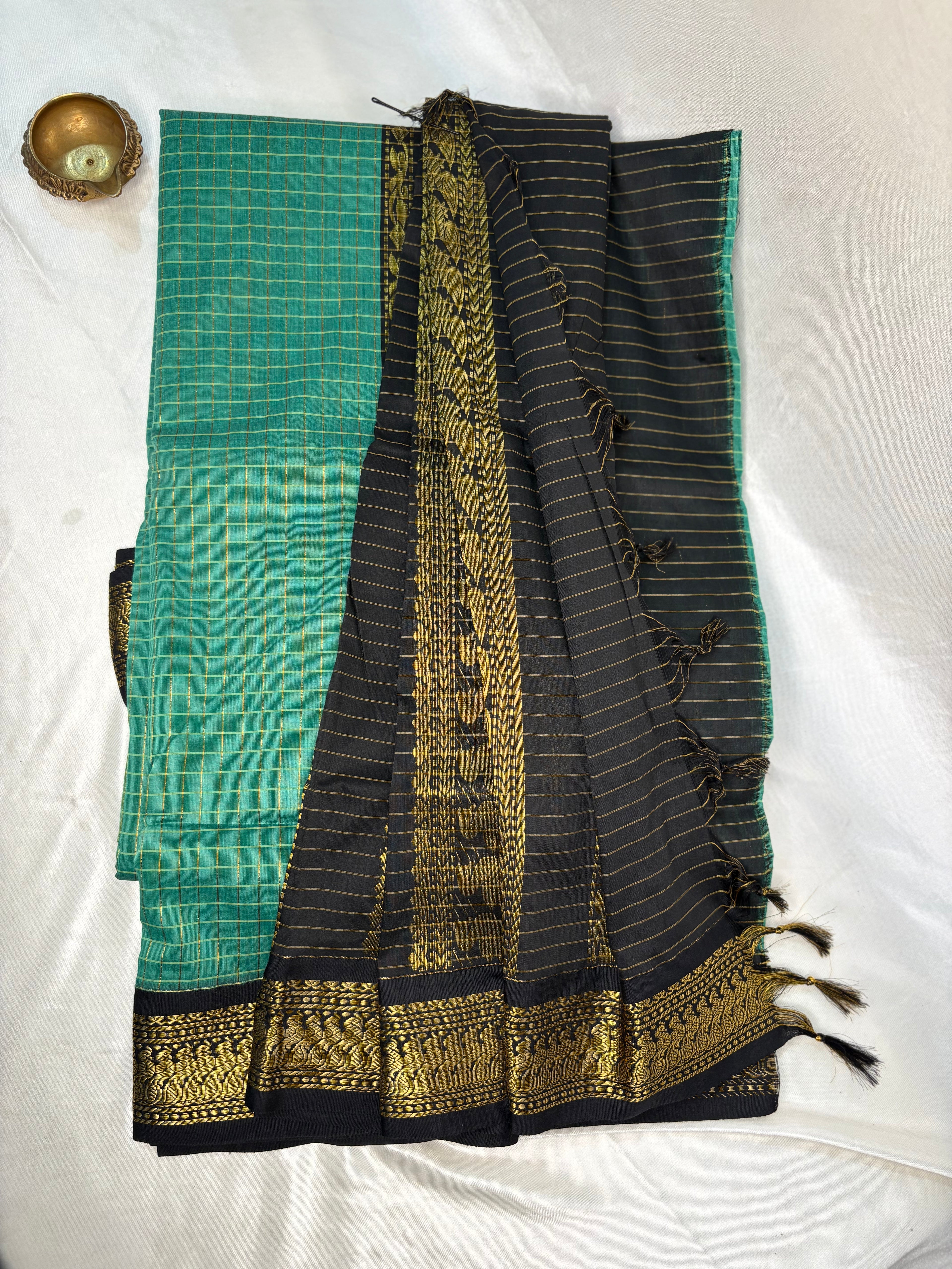 Kalayani cotton - Teal green