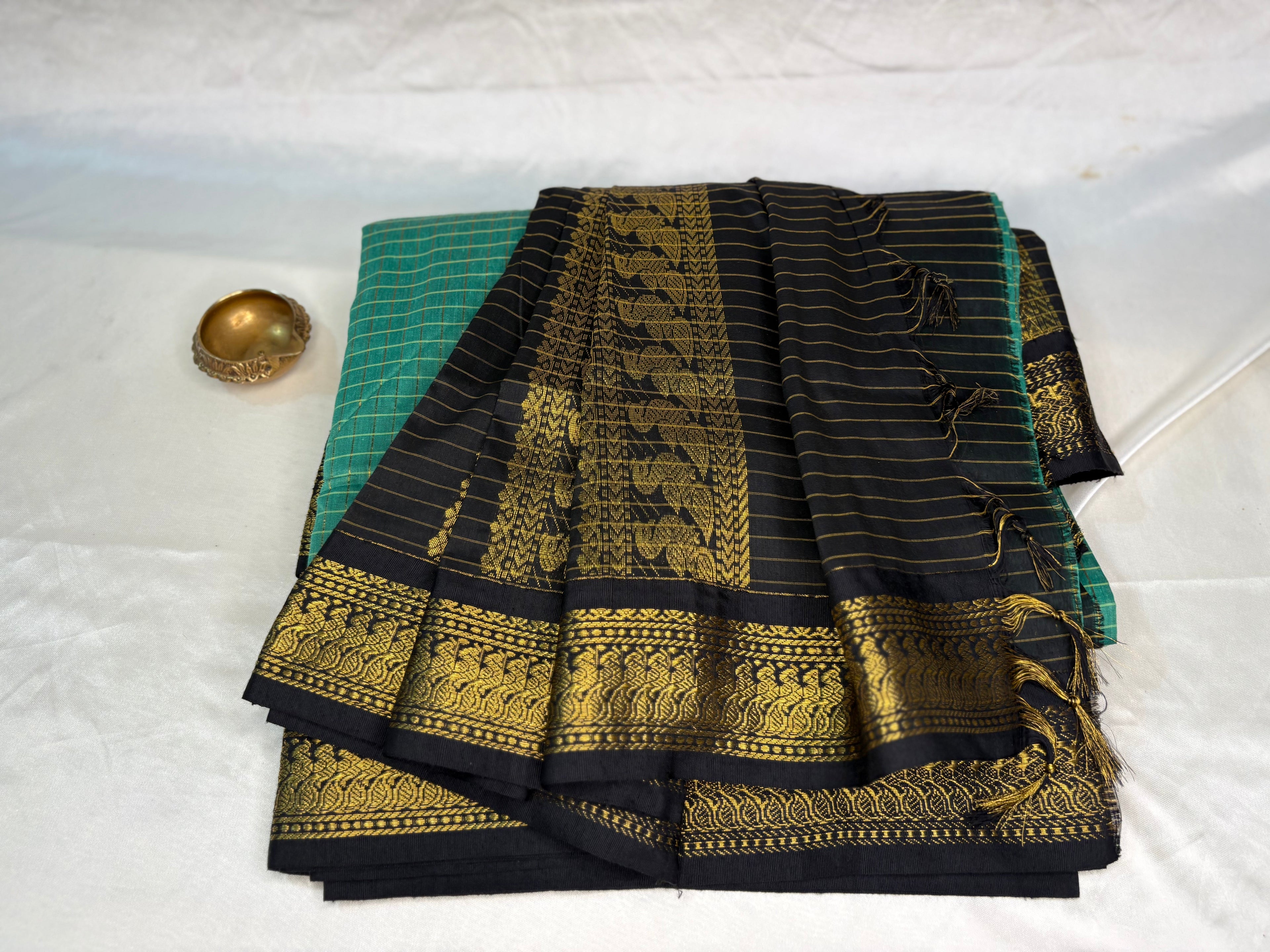 Kalayani cotton - Teal green