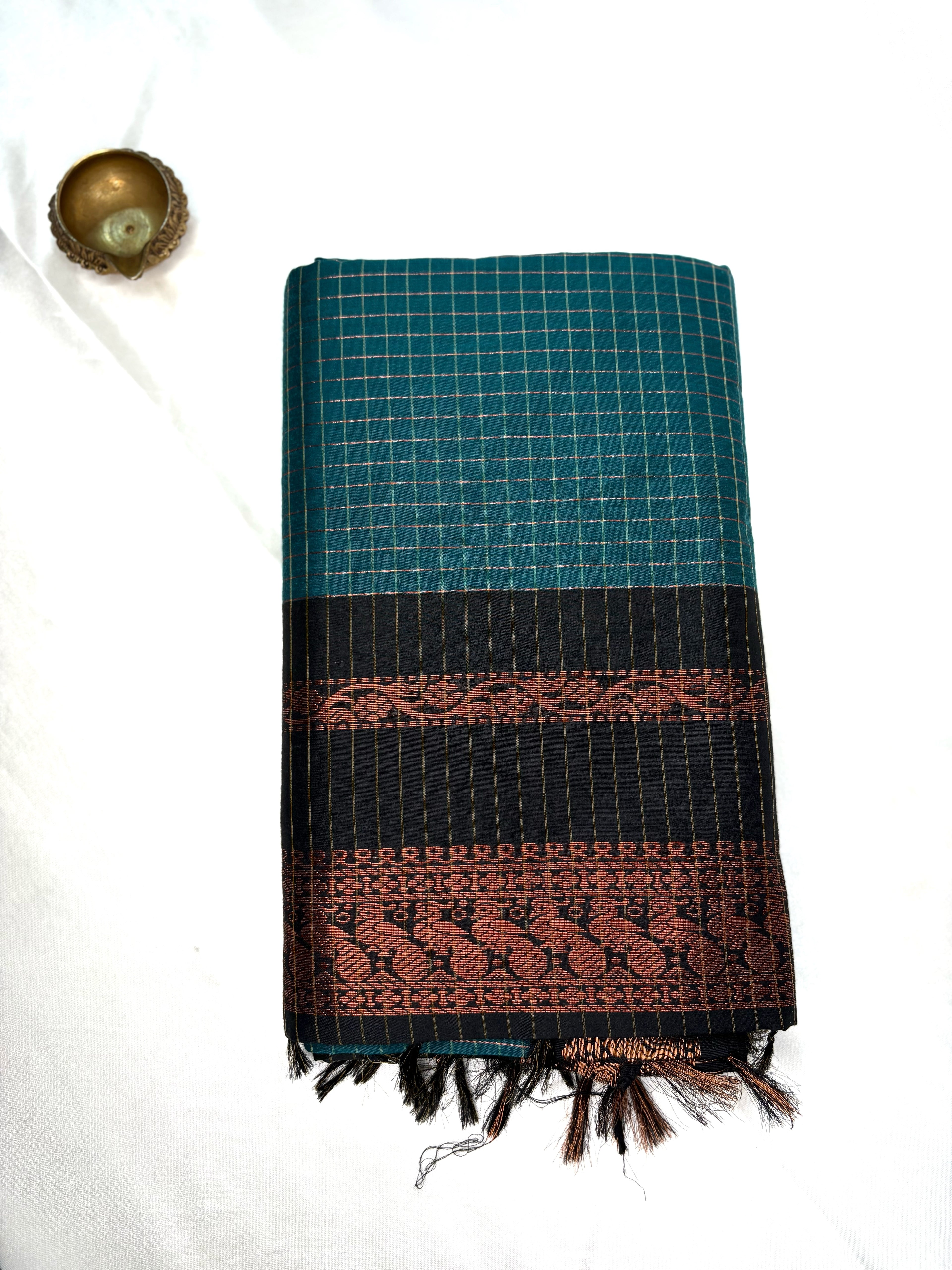 Kalayani cotton -  Teal green