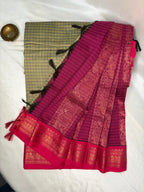 Kalayani cotton - Olive green