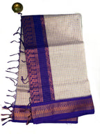 Kalayani cotton saree -  Light lavender-grey
