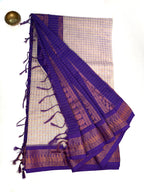 Kalayani cotton saree -  Light lavender-grey