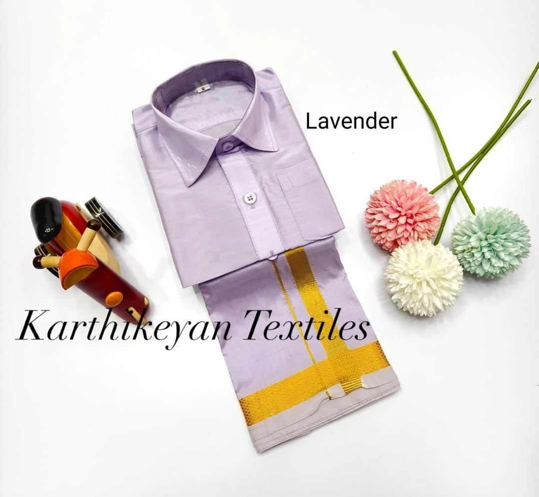 Kids Art Silk Shirt - Lavender